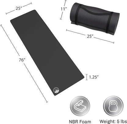 Foam Sleeping Pad for Camping - 0.75-Inch-Thick Waterproof Sleep Pad with Carry Straps for Cots, Tents, or Sleepovers by Wakeman Outdoors (Blue)