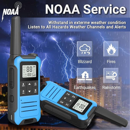 Baofeng Walkie Talkies F22 Long Range Walkie Talkies for Adults with 22 FRS Channels, Family Walkie Talkie with LCD Display Flashlight VOX for Cruise Ship Hiking Camping Gear Toys 2 Way Radio