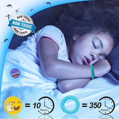 Mosquito Repellent Bracelets 28 Pack, Individually Wrapped Mosquito Repellent Bands with 36 Pcs Mosquito Repellent Stickers Patches, Natural Insect Bug Repellent Wristbands for Kids and Adults