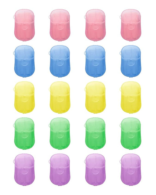 DF DUALFERV Paper Soap Sheets - 20 Pack (400 Sheets) for Hand Washing, Disposable Portable Kids Hand Soap for Travel Outdoor Camping