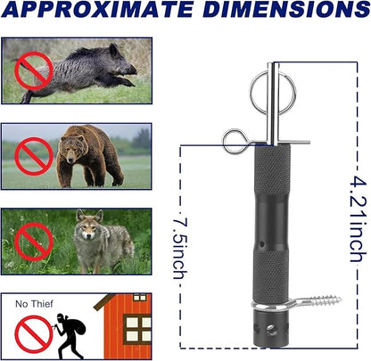Perimeter Trip Alarm, Camping Trip Wire Alarm Device, Early Warning Security System for Camping and Property Safety, Use 209 Primers, black