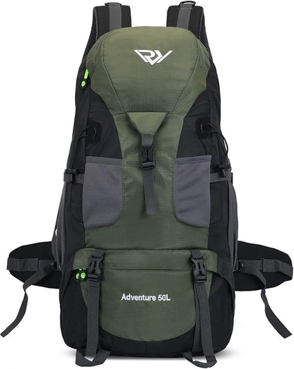 50L Hiking Backpack, Waterproof Lightweight Daypack for Outdoor Camping Travel
