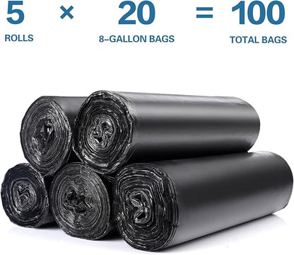 100 Portable Toilet Bags, Camping Toilet Bags, 8 Gallon Thick Compostable Toilet Bags, For Bucket Toilet Biodegradable Toilet Bags, Biodegradable Waste Bags for Outdoor Boating Trips Camping