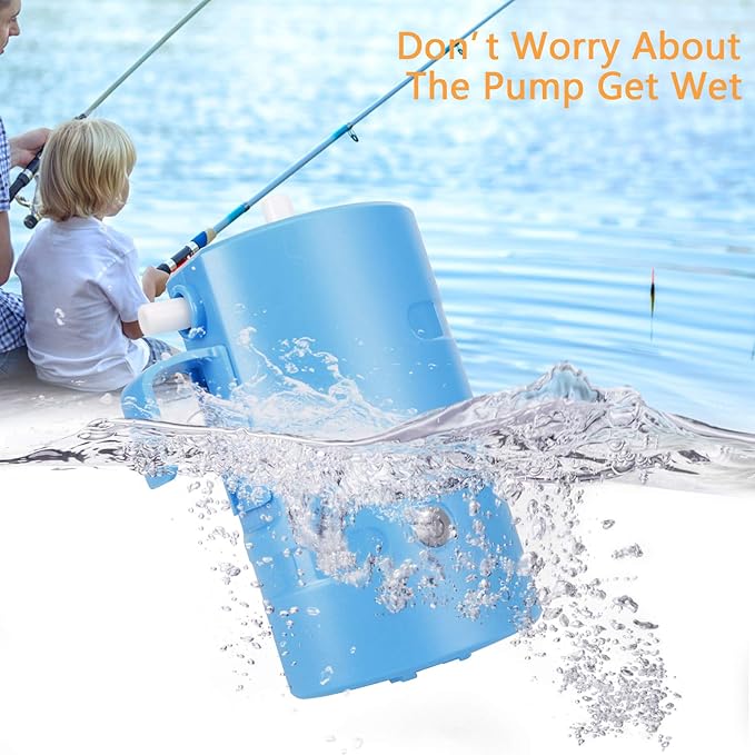 Portable Camping Shower, Built-in 4400mAh, USB Rechargeable IPX7 Waterproof Battery Shower Pump+Collapsible Bucket for Family Camp Hiking Backpacking Travel Beach Pet Flowering, Outdoor