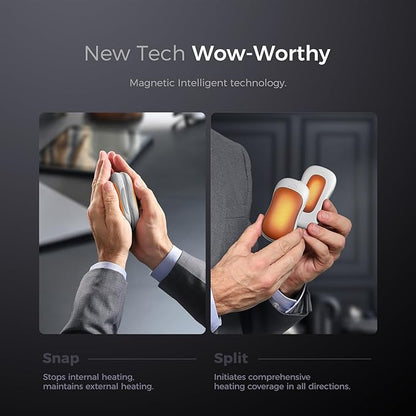 OCOOPA Magnetic Rechargeable Hand Warmers, True Double Warmth Handwarmers 10000mAh, Up to 15 Hours, Max 136℉, Electric Heater, for Men, Women, Golf/Hunting/Camping/Cold Weather, UT3 PRO