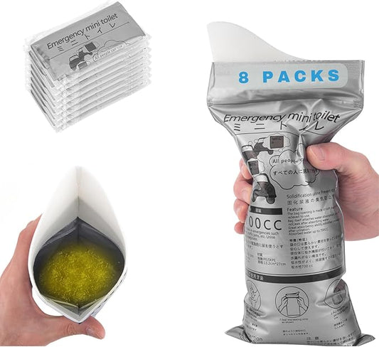 Disposable Urine Bags Pee Bags - 24/12/8pcs 700ml Portable Emergency Urinal Bags Mini Toilet for Travel Potty Camping Pee Bags for Women Men Kids