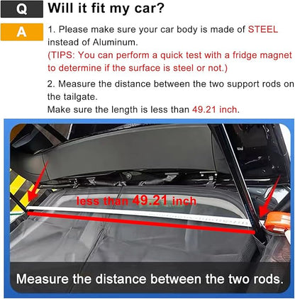 Ovege Car Tailgate Mesh Screen for SUV Bug Screens for Car Tent, Magnetic Mosquito Net for Car Camping Essentials, Car Camping Accessories（Black-Tailgate）
