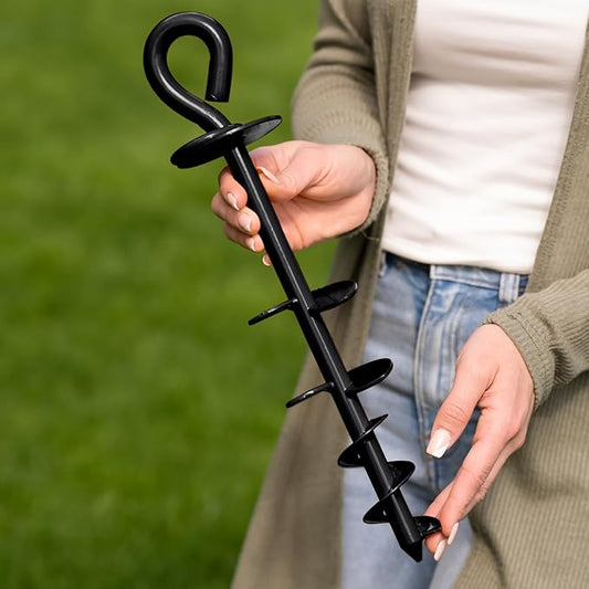 Dog Tie Out Stake - Heavy Duty Dog Anchor for Large Dogs up to 210 lbs, In Ground Yard Post to Tether Long Leash and Cable Leads with Dog Stakes for Outside (Anchor Only)