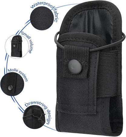BAOFENG Tactical Pouch Walkie Talkie Bag Molle Radio Pouch Portable Radio Case Outdoor Hunting Nylon Case Holster Pouch Bag UV-5R UV-17 UV-21 Kenwood Two Way Radio(2Pack)