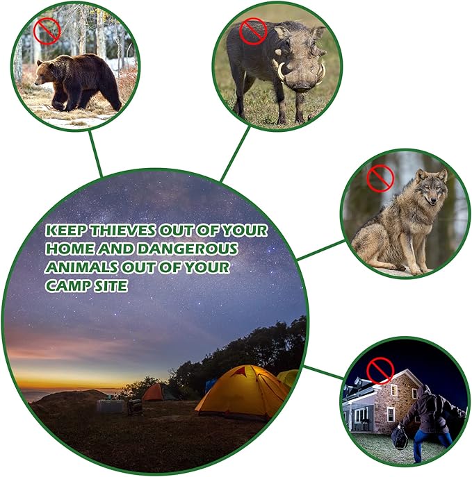 Perimeter Trip Alarm，Trip Wire Alarm Device，Use 209 Primers, Early Warning Security System for Camping and Property Safety