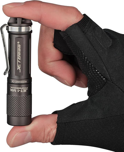 JETBeam I-MK LED Emergency Handheld Flashlight, 480 Lumen Mini Outdoor Flashlight for Hiking, Camping, Dog Walking, IPX-8 Water Resistant with 3 Modes
