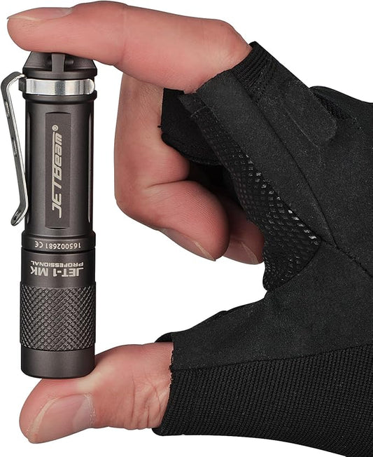 JETBeam I-MK LED Emergency Handheld Flashlight, 480 Lumen Mini Outdoor Flashlight for Hiking, Camping, Dog Walking, IPX-8 Water Resistant with 3 Modes