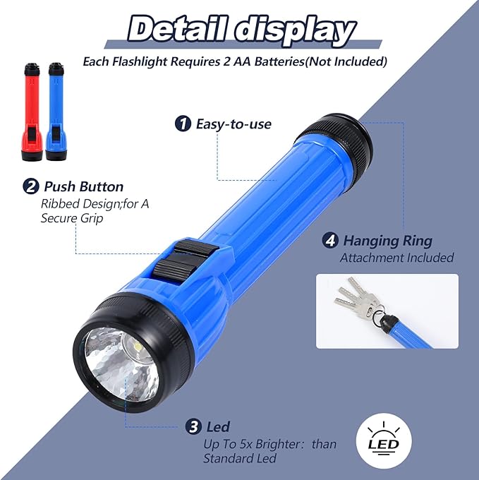 30 Pack LED Small Flashlight Bulk Plastic LED Flashlight Assorted Colors Lightweight Small Toy Flashlight Party Flashlight for Gift Class Teaching Camping