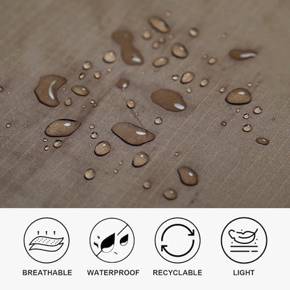 Camo Rain Poncho, Multi Use Waterproof Rain Coat