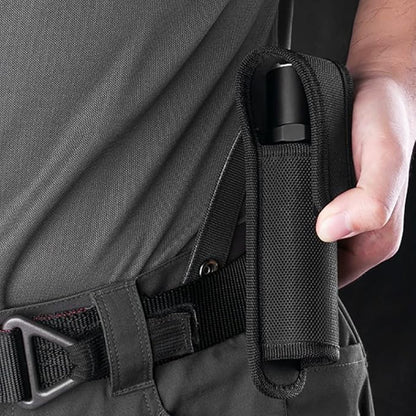 Flashlight Holster, Nylon Flashlight Pouch Waterproof Torch Carry Case for Camping Hiking Emergency