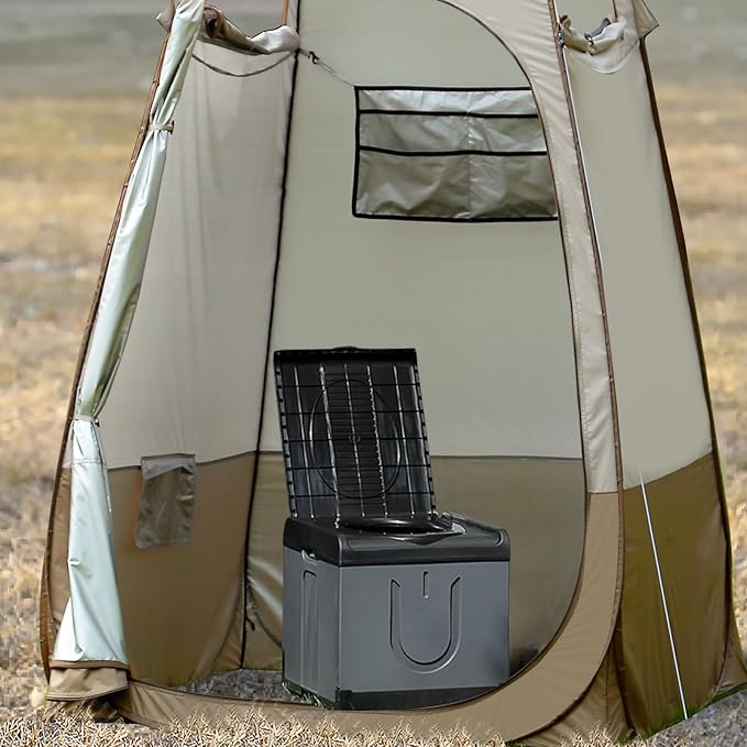TRIPTIPS Updated Portable Potty for Camping Extra Large Folding Travel Toilet Camping Toilet Portable Toilet for Adults Car Toilet Camp Toilet Outdoor Toilet for Boat/Hiking/Long Trips/Beach