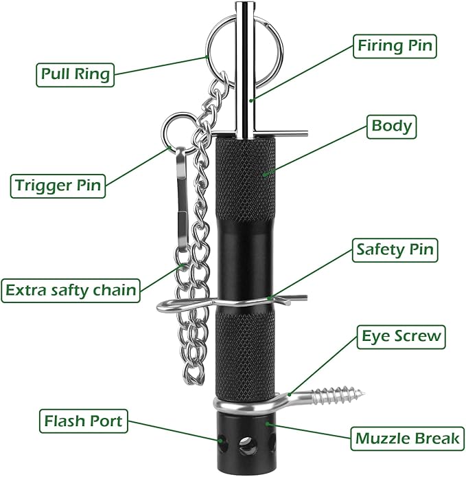 Perimeter Trip Alarm，Trip Wire Alarm Device，Use 209 Primers, Early Warning Security System for Camping and Property Safety