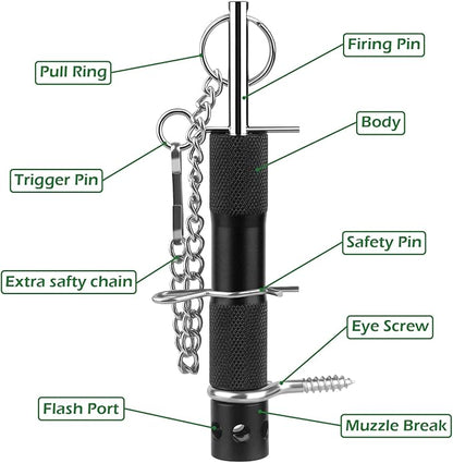 Perimeter Trip Alarm，Trip Wire Alarm Device，Use 209 Primers, Early Warning Security System for Camping and Property Safety