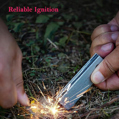 Flint Fire Starter, Fire Starter Survival Tool with Magnesium and Ferro Rod for Camping Hiking Outdoor Survival
