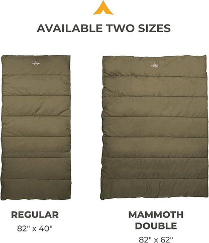 Teton Evergreen Sleeping Bag for Adults. Choose for Any Weather. Warm Sleeping Bags for Camping, Hunting, and Base Camp