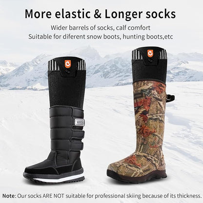 Heated Socks for Men Women, MewaMaA Battery Heated Socks Rechargeable Washable, Electric Socks Foot Warmer for Hiking Biking Camping Skiing Hunting Outdoor Work, Heating Socks Warm Socks