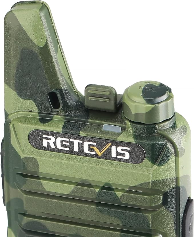 Retevis RT22 Walkie Talkies Rechargeable, Portable Two-Way Radios Long Range, Camouflage, Mini, Lightweight, VOX Hands Free, Handheld 2 Way Radios for Adults Hunting School Restaurant (10 Pack)