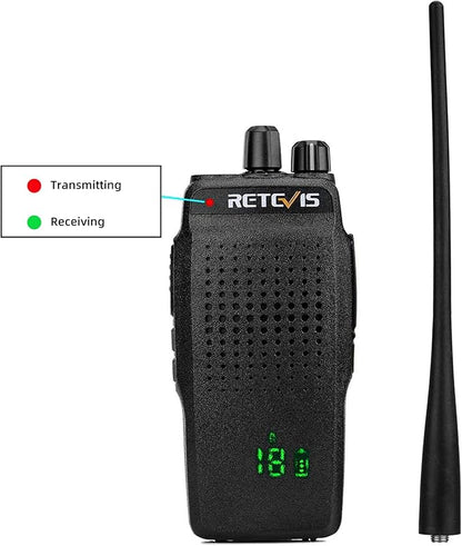 Retevis RT26 Walkie Talkie for Adults Long Range,Walkie Talkies with Shoulder Mic, Shockproof, Professional Two Way Radio with 3000mAh Rechargeable Battery for Security Vehicle Hunting (2 Pack)