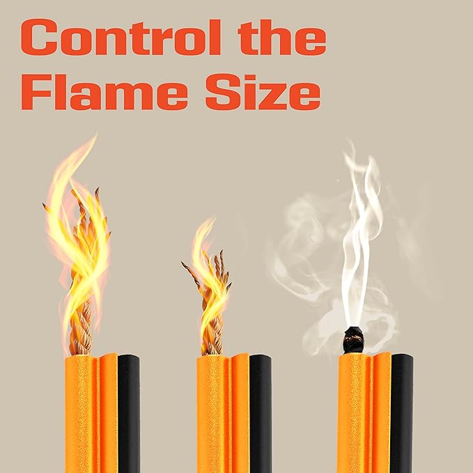 Fire Starter Survival Tool - All-in-One Flint and Steel Fire Starter Kit - Ferro Rod Fire Starter with 36" Waterproof Tinder Wick Rope and Steel Fire Striker - Patented Firestarter | Prepared4X