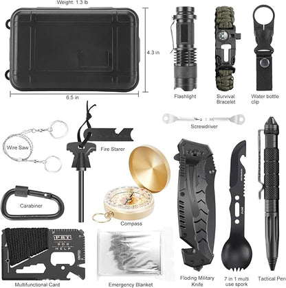 Gifts for Him Men Dad Christmas, Survival Kits, Emergency Survival Gear and Equipment, Cool Gadgets for Men Camping Fishing Hunting Outdoor