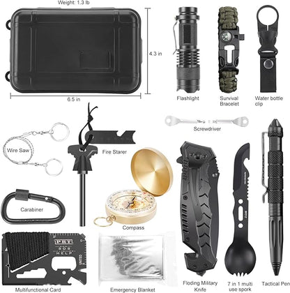 Gifts for Him Men Dad Christmas, Survival Kits, Emergency Survival Gear and Equipment, Cool Gadgets for Men Camping Fishing Hunting Outdoor