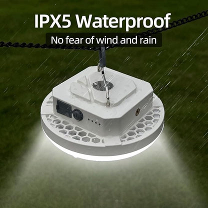 10000mAh Rechargeable Hanging Tent Lighting, Portable 30W 4000LM LED Camping Lantern with Magnet, Power Bank, 4 Lighting Modes, IPX5 Waterproof LED Flashlight for Emergency