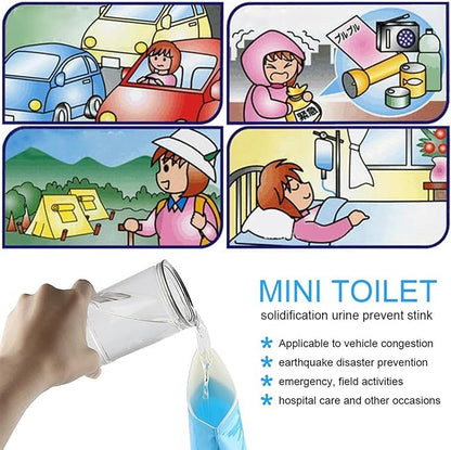 Disposable Urine Bags Camping Pee Bags for Travel Urinal Toilet Super Absorbent Traffic Jam Emergency Portable Urine Bag Pee Bags Car Toilet for Men Women Children Brief Relief, 10 Pieces