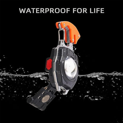 Multifunctional LED Flashlight Keychain, COB Mini Flashlight, Small Work Light, Screwdriver Bottle Opener for Outdoor Hiking