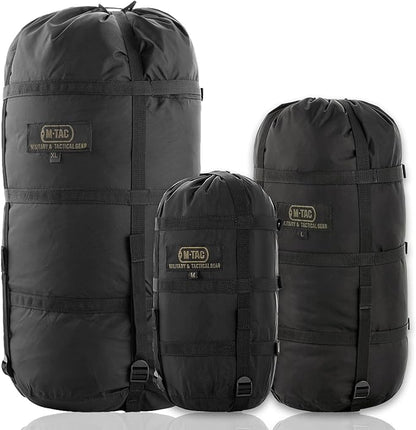 M-Tac Compression Stuff Sack for Sleeping Bag Military Water Resistant Compression Bag Lightweight Nylon Compression Sack for Travel, Camping, Hiking, Outdoor