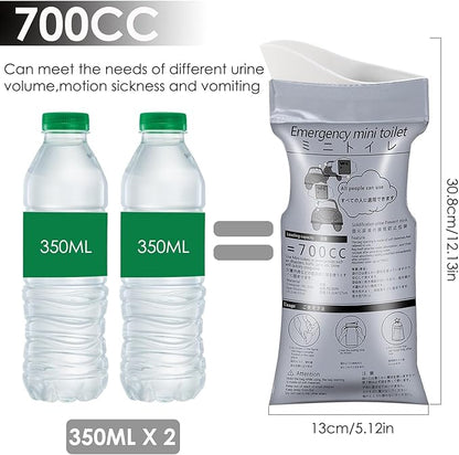 Disposable Urine Bags, 12/20 Pack Pee Bags for Travel for Women Men, Emergency Toilet Pee Bags, Portable Urinal Bag Vomit Bag for Traffic Jams, Camping, Hiking, Pregnant, Patient, Kids