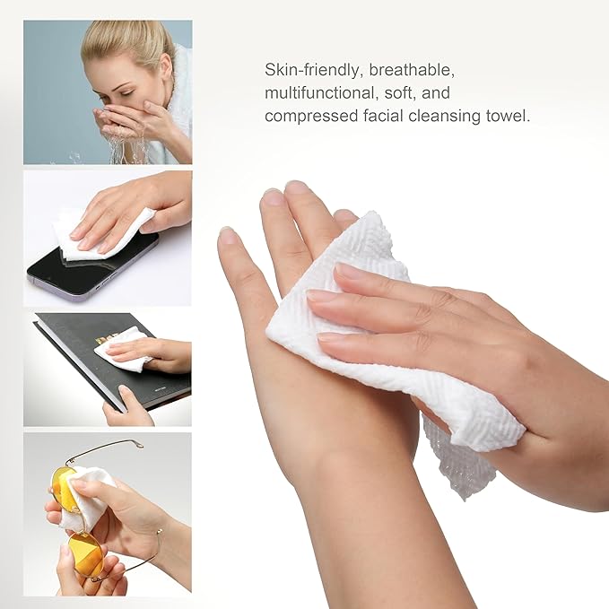 Mini Compressed Towels are Expandable Towels,Compressed Towel Tablets can be Travel Compressed Facial Towels ,Camping Compressed Towelettes,Home Beauty Wipes- Soft, Durable,Thickened Reusable(100Pcs )