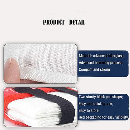TONYKO Emergency Fire Blankets, Flame Retardant Protection and Heat Insulation Designed for Kitchen,Fireplace,Grill,Car,Camping(White(7PACK))