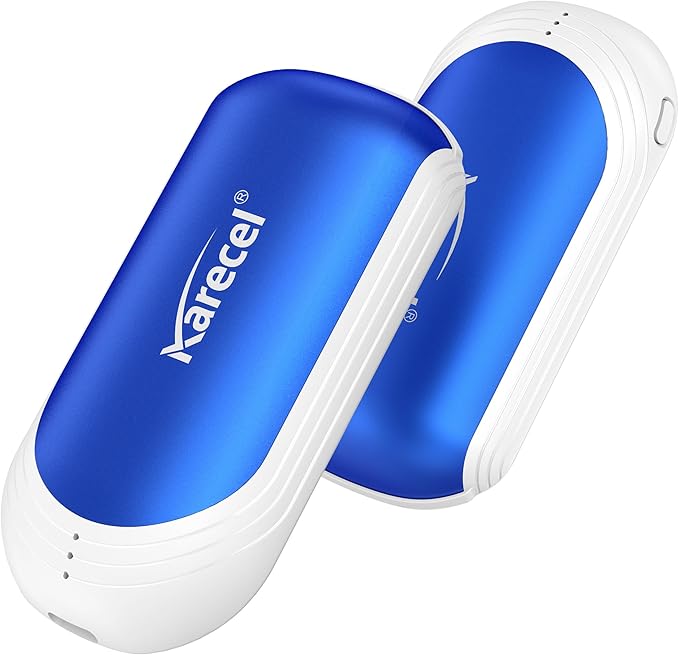 Karecel Hand Warmers Rechargeable 2 Pack, 5000mAh Hot Electric 2 in 1 Hand Warmer Portable Pocket Heater Reusable Handwarmers, Best Electronic Gifts for Men Women Kids, Hunting, Golf, Camping