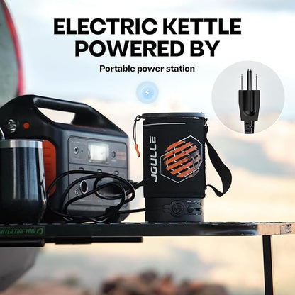 Joulle Kettle Pot, Multi-Functional Electric Camping Stove, 500 W Portable Travel Water Boiler, Non-propane Outdoor Cooking Gear for Car Camping, Vanlife, Overlanding, Ev, RV Trip