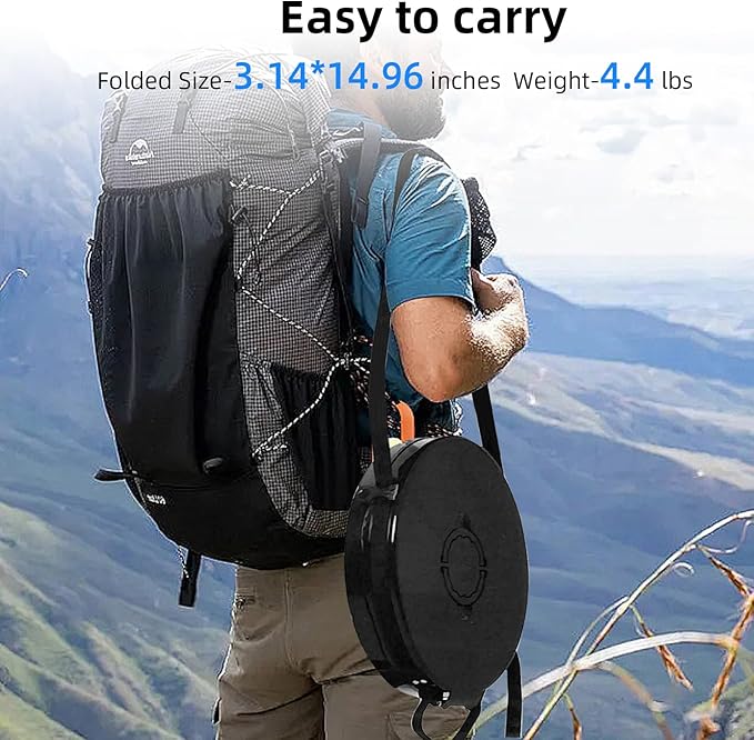 Portable Toilet for Adults, 19.7"H Adjustable Toilet for Camping, Portable Travel Toilets with Lid for Adults Kids, Upgrade Foldable Potty Toilet for Outdoor/Hiking/Camping/Car