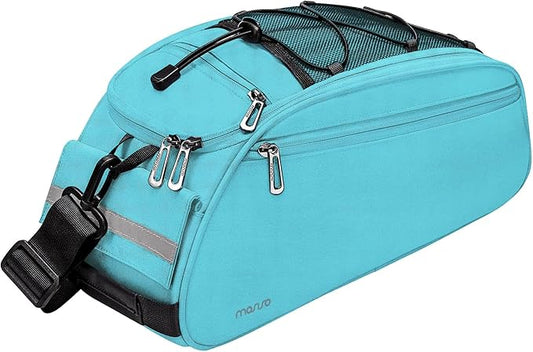 MOSISO Bike Rack Bag, Waterproof Bicycle Trunk Pannier Rear Seat Pouch Cycling Bike Carrier Backseat Storage Luggage Saddle Shoulder Bag
