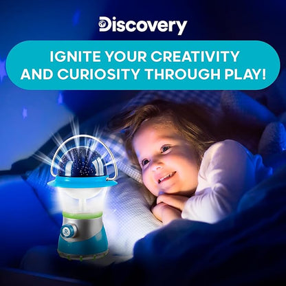 Discovery Kids LED Starlight Lantern [Amazon Exclusive] 2-in-1 Hanging Lantern & Star Constellation Projector with Guide, Easy to Use for Children, Battery Operated, Educational Camping Toy