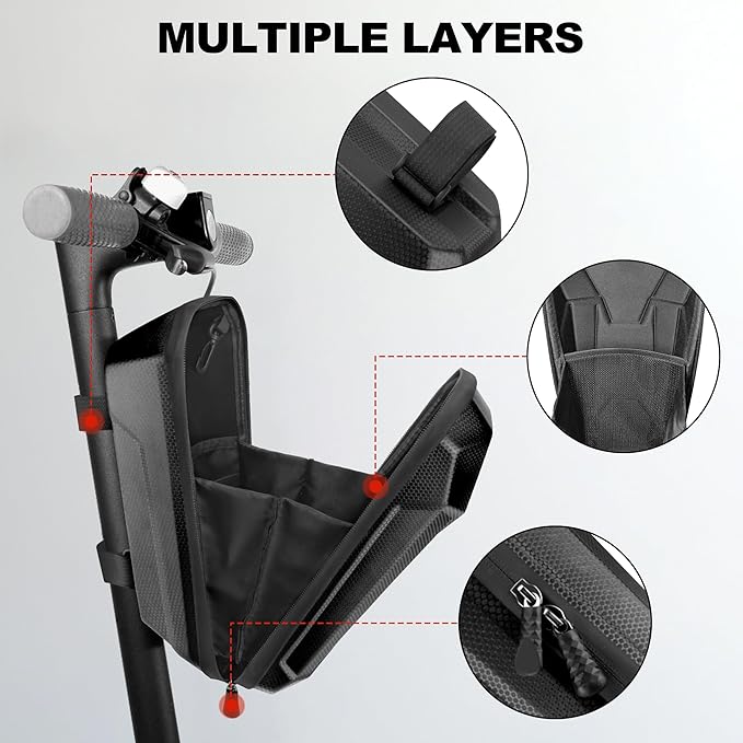 Universal Scooter Bag, Waterproof Scooter Storage Bag, Electric Scooter Handlebar Bag for Carrying Charger Tools Repair Tools/Large Capacity/Portable