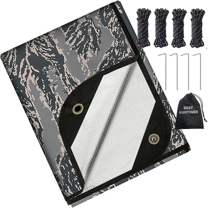 Heavy Duty Survival Blanket -Multifunctional Reflective Tarp Thermal Blanket - 60" x 83" Waterproof Sandproof for Camping Hiking Outdoors Multifunctional Emergency Blanket
