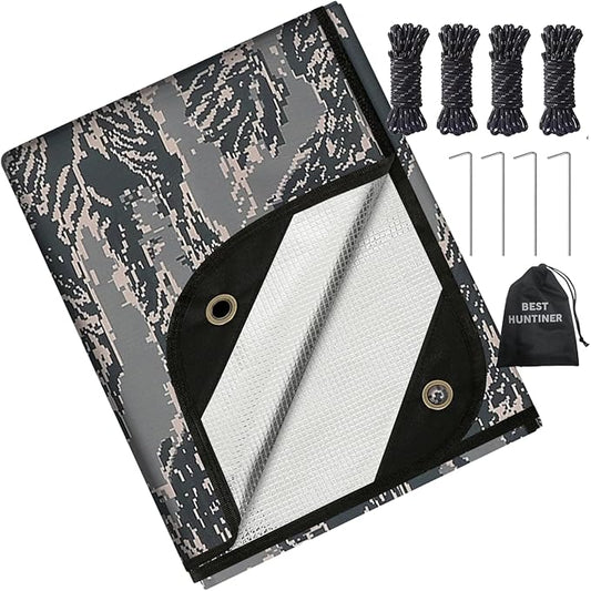 Heavy Duty Survival Blanket -Multifunctional Reflective Tarp Thermal Blanket - 60" x 83" Waterproof Sandproof for Camping Hiking Outdoors Multifunctional Emergency Blanket