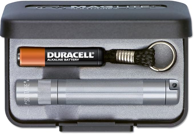 Maglite Solitaire Incandescent 1-Cell AAA Flashlight in Presentation Box Gray