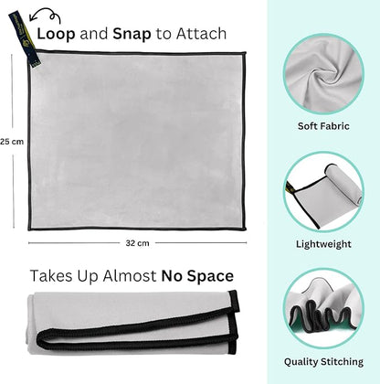 Backpacking Ultralight Quick Dry Microfiber Soft Fast Drying Hand and Face Towel Wash Cloth Camping Yoga Hiking Active Lifestyle Small (Gray)