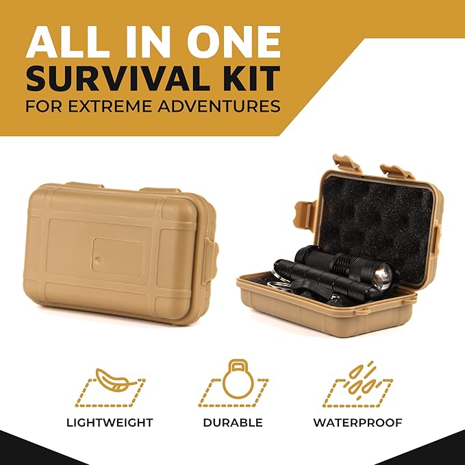 COLSEN 13 in 1 Survival Kit | Professional Outdoor Tactical Gadgets | Gear Tool Equipment Supplies | Essential Accessories for Hiking Camping Climbing Adventures | Gifts for Him Husband Boyfriend Men