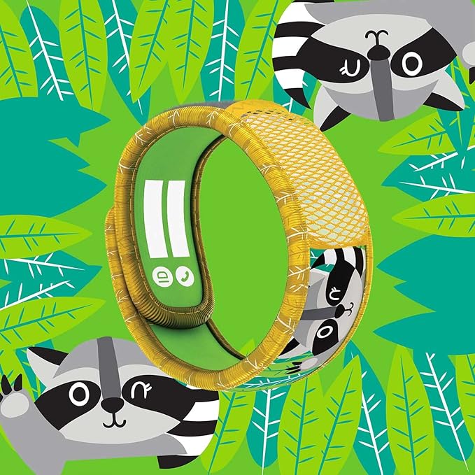 PARA'KITO Bracelets for Kids | Mosquito Spray Alternative | Waterproof, Outdoor Wristband | Hiking, Trekking & Camping Accessories (Raccoon)