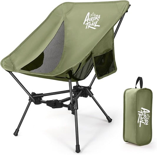 Ultralight Backpacking Chair,Compact Folding Camping Chair,Supports 300lbs,Portable Travel & Hiking Chair,Lightweight Design,Perfect for Hiking Gear, Picnics and Traveling